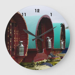 Reloj Redondo Grande Vagones gitanos gitanos de bolera grande reloj