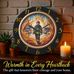 Reloj Redondo Grande Valor del Bombero Patrimonio Heroico
