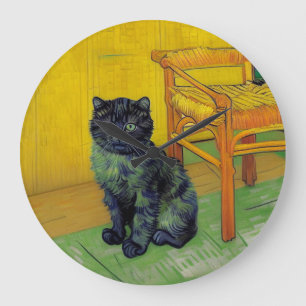 Reloj Redondo Grande Van Gogh Black Cat