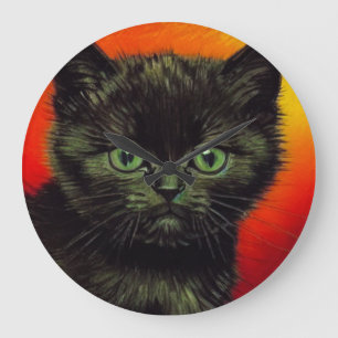 Reloj Redondo Grande Van Gogh Black Kitten