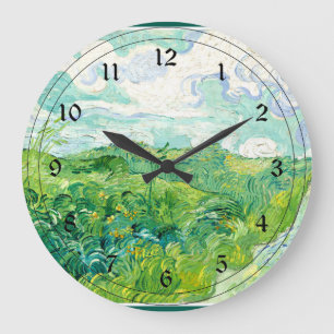 Reloj Redondo Grande Van Gogh - Green Wheat Fields, Auvers
