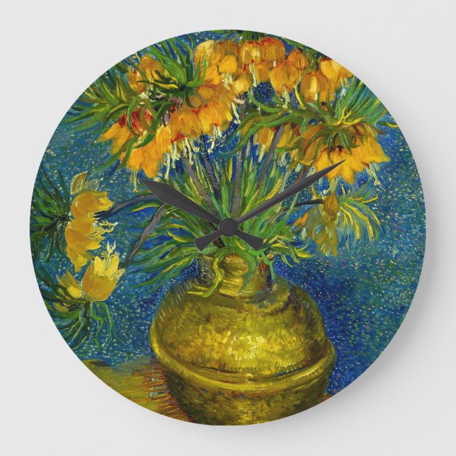 Reloj Redondo Grande Van Gogh Imperial Fritillaries (Anverso)