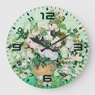 Reloj Redondo Grande Van Gogh Roses Wall Clock – Mint Elegance
