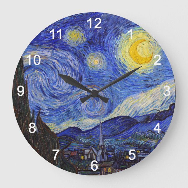 Reloj Redondo Grande van Gogh , “ Starry Night ” (Anverso)