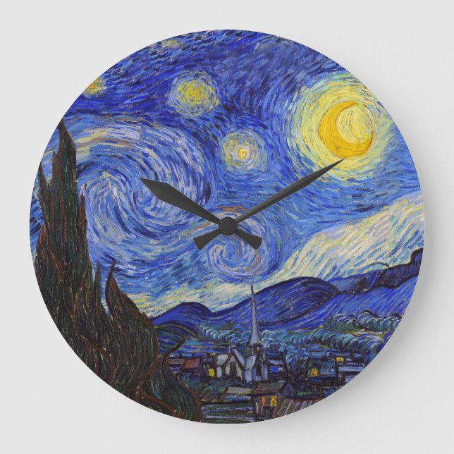 Reloj Redondo Grande van Gogh , “ Starry Night ” (Anverso)