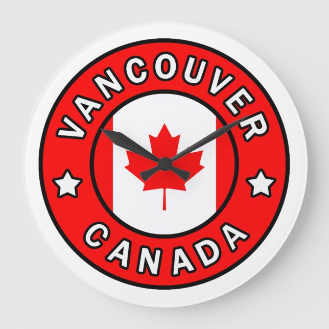 Reloj Redondo Grande Vancouver Canada (Anverso)