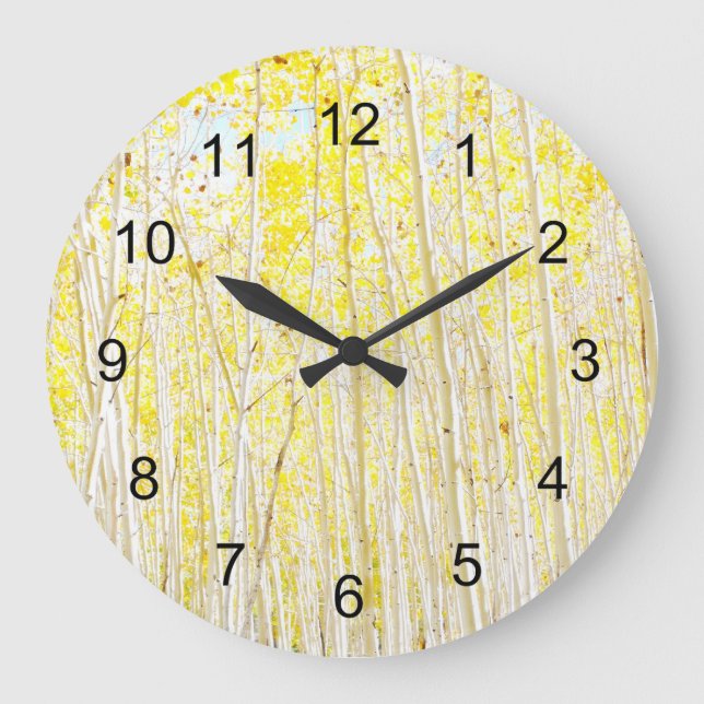 Reloj Redondo Grande Vanilla Cake Aspen Trees (Anverso)