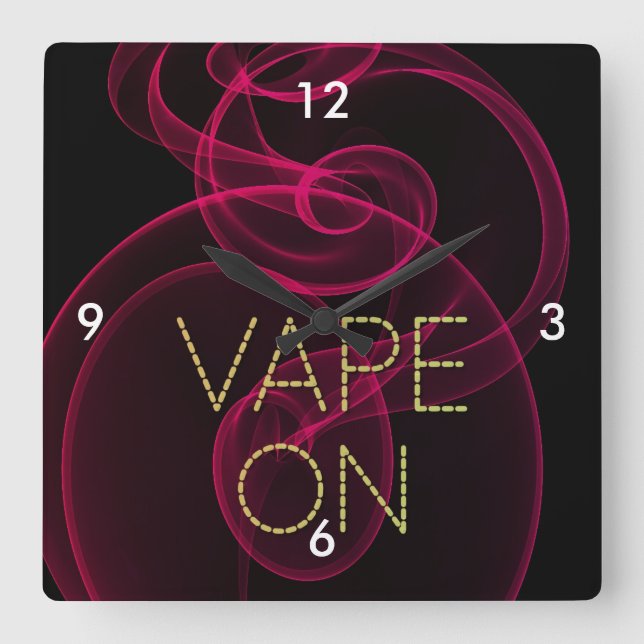 Reloj Redondo Grande Vape en humo rosado oscuro (Anverso)