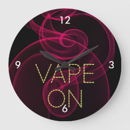 Reloj Redondo Grande Vape en humo rosado oscuro