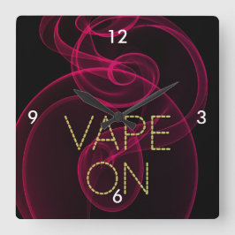 Reloj Redondo Grande Vape en humo rosado oscuro