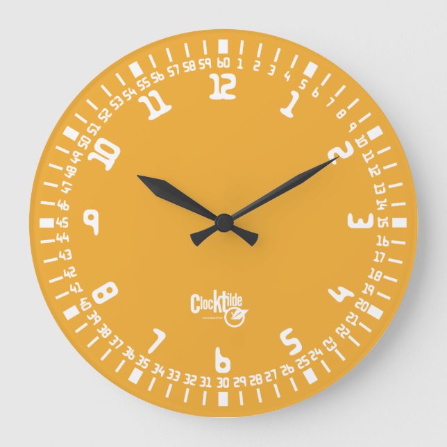 Reloj Redondo Grande Variación TILDE de BLOQUEO numero 125 S3 manzana (Anverso)