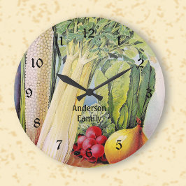 Reloj Redondo Grande Vegetable de huerto