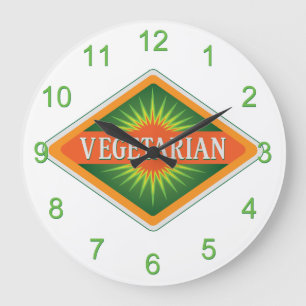 Reloj Redondo Grande Vegetariano