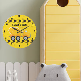 Reloj Redondo Grande Vehículo de construcción Habitación para niños per