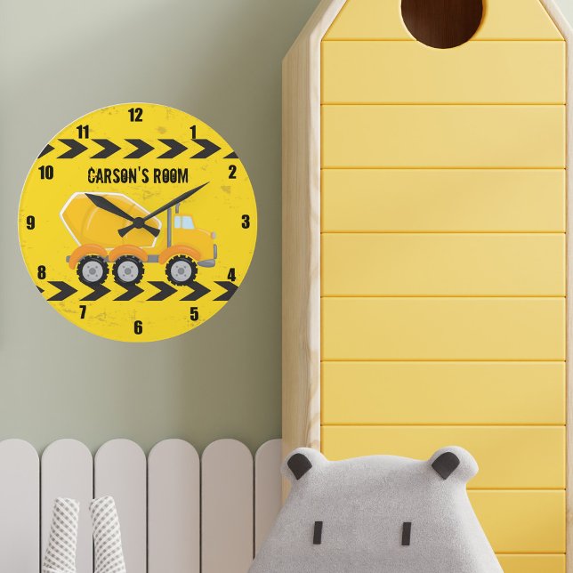 Reloj Redondo Grande Vehículo de construcción Habitación para niños per (Subido por el creador)