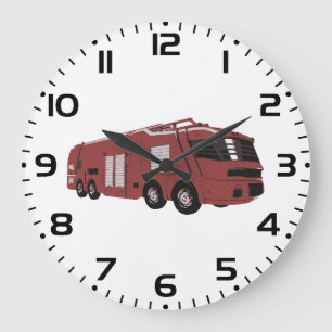 Reloj Redondo Grande Vehículo de mando futurista rojo de ciencia ficció