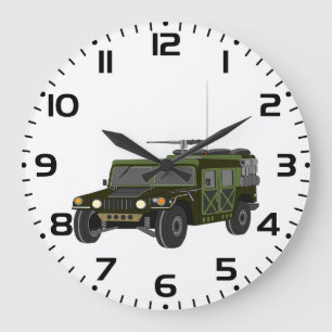 Reloj Redondo Grande Vehículo táctico todoterreno Humvee militar