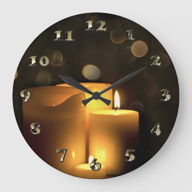 Reloj Redondo Grande Velas votivas decorativas (Anverso)