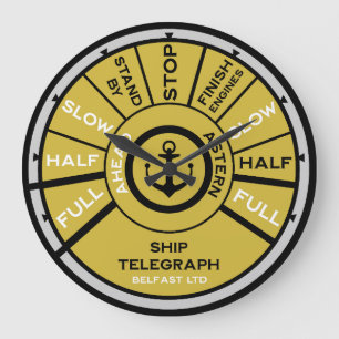 Reloj Redondo Grande Velocidad del barco Titanic
