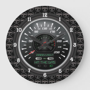 Reloj Redondo Grande Velocímetro personalizado V.2
