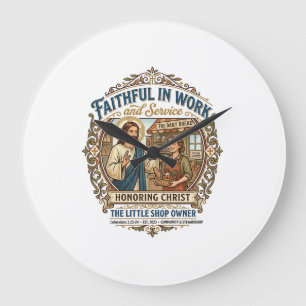 Reloj Redondo Grande Vendedor de artesanías de Jesús Etsy Camiseta de c