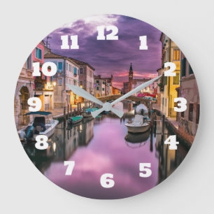 Reloj Redondo Grande Venecia, Italia Escenario Canal y Arquitectura Ven