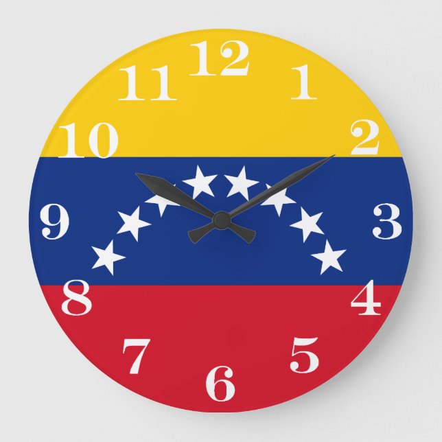 Reloj Redondo Grande Venezuela enarbola patriotas venezolanos (Anverso)