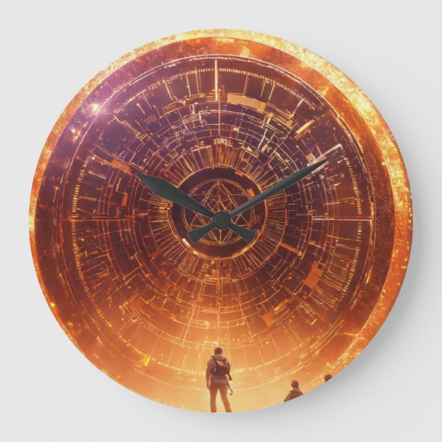 Reloj Redondo Grande Vengadores unidos: Defendiendo la Estación Espacia (Anverso)