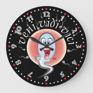 Reloj Redondo Grande veni vidi vici, erkam vio y ganó