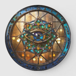 Reloj Redondo Grande Ventana de ojo de buey rústica Tercer Ojo