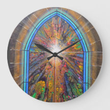 Ventana de vidrio manchado de la iglesia