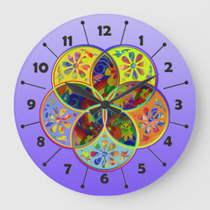 Reloj Redondo Grande Venus Flower of Love fineART Flower Power