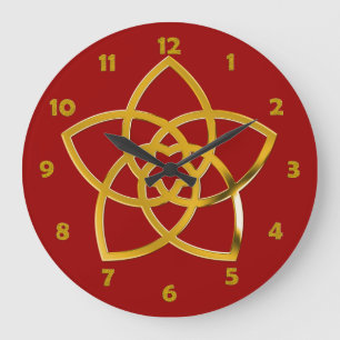 Reloj Redondo Grande VENUS FLOWER / Venusblume GOLD / clock face number