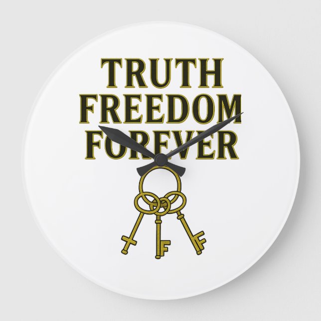 Reloj Redondo Grande Verdad, libertad, para siempre (Anverso)