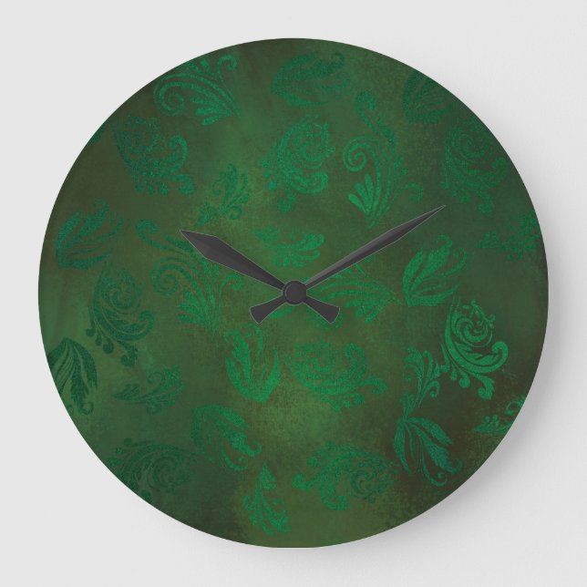 Reloj Redondo Grande Verde (Anverso)