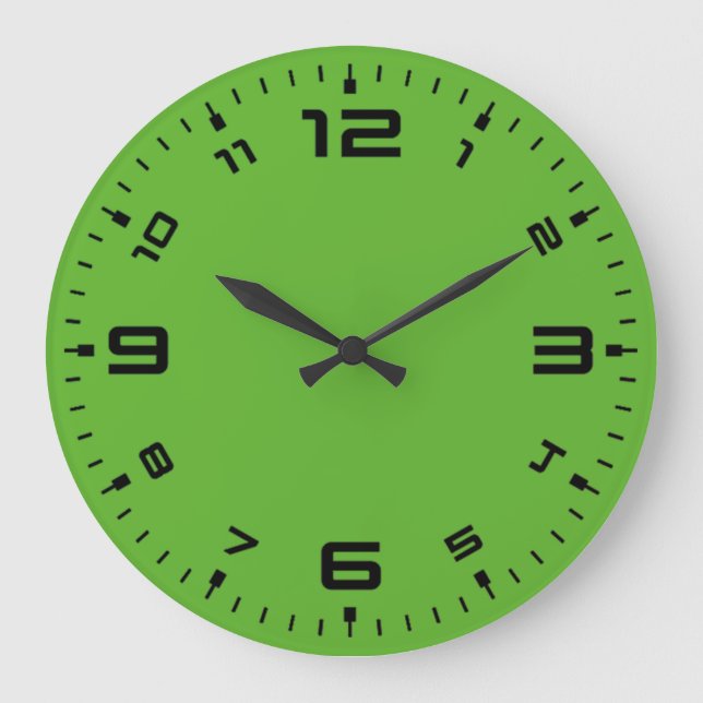 Reloj Redondo Grande Verde brillante (Anverso)