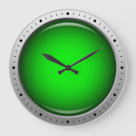 Reloj Redondo Grande Verde Brillante Redondo