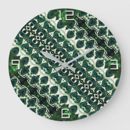 Reloj Redondo Grande Verde esmeralda esmeralda agitado y repetido con t