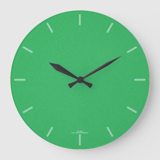 Reloj Redondo Grande Verde gris moderno simple (Anverso)