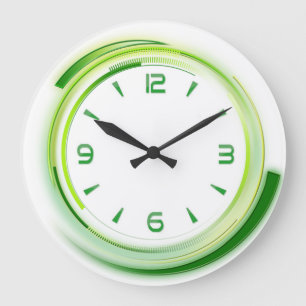 Reloj Redondo Grande Verde moderno