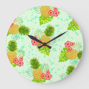 Reloj Redondo Grande Verde piña