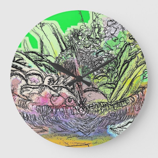 RELOJ REDONDO GRANDE VERDURAS (Anverso)