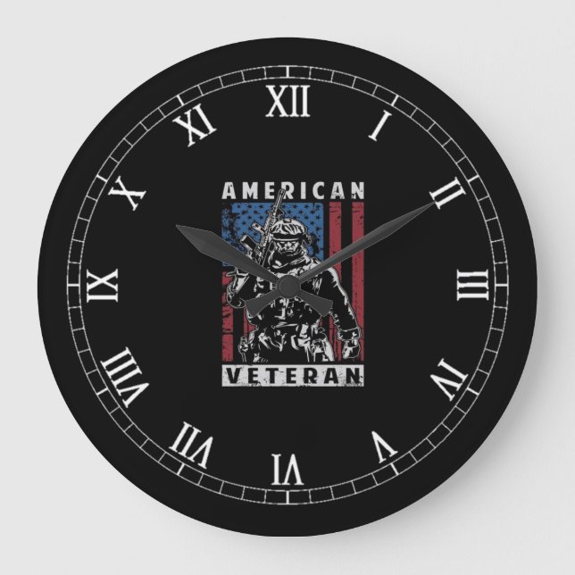 Reloj Redondo Grande Veterano americano (Anverso)