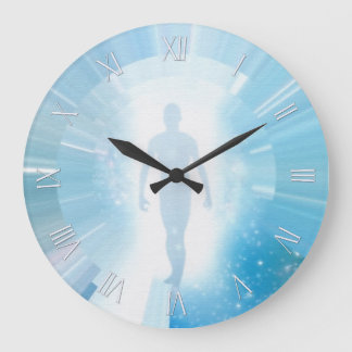Reloj Redondo Grande Viajar a través del espacio y el tiempo