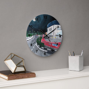 Reloj Redondo Grande Viaje al dentista Pintura de Alfred Fox