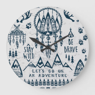 Reloj Redondo Grande Viaje de aventura vintage set.