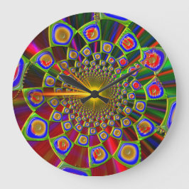 Reloj Redondo Grande Viaje en la óptica psicodélica 3D