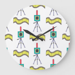 Reloj Redondo Grande Viaje fotográfico: Patrón de cámara de época