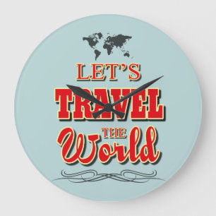 Reloj Redondo Grande Viajemos por el mundo