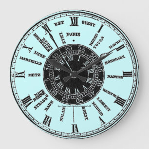Reloj Redondo Grande "Viajero del mundo"